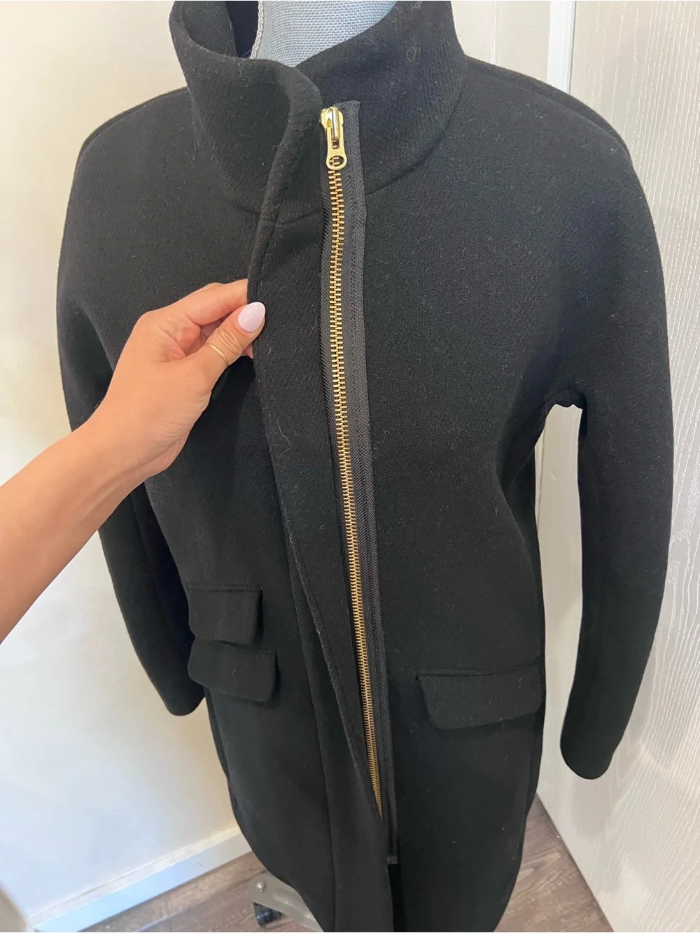 J. Crew Cocoon Italian Stadium Cloth Wool Coat